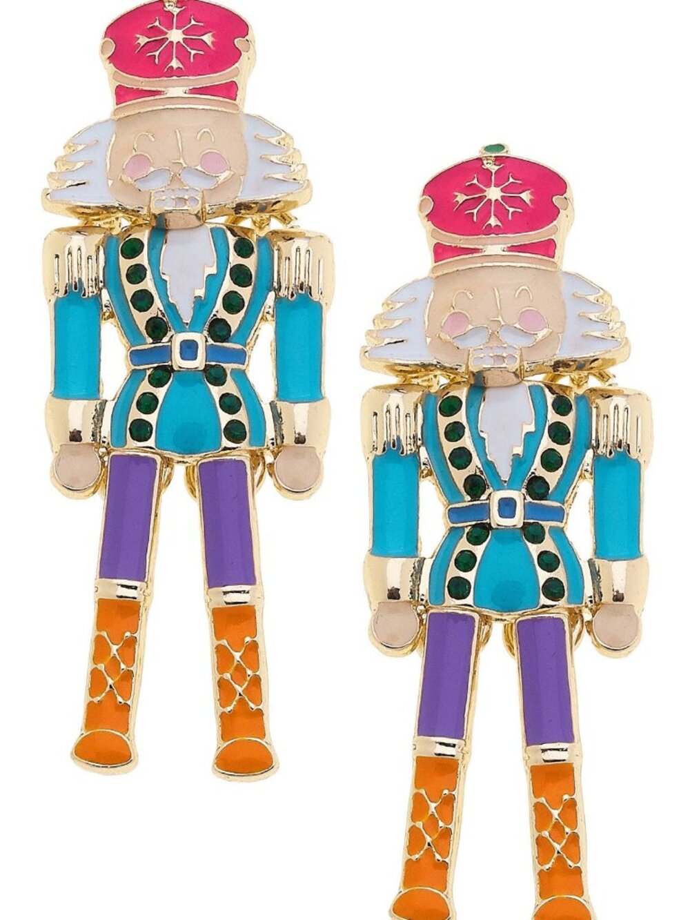 Nutcracker Enamel Solider Earrings